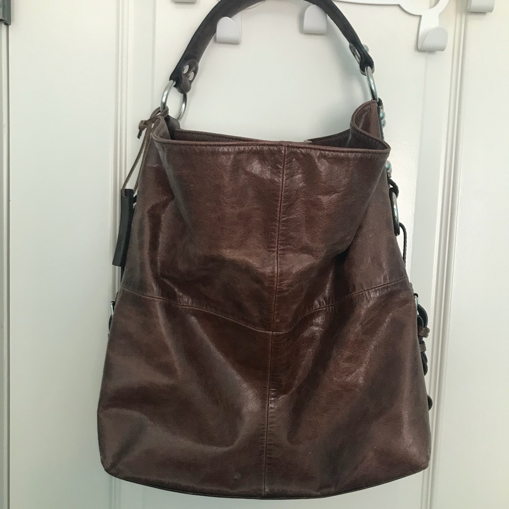 brown leather tano purse